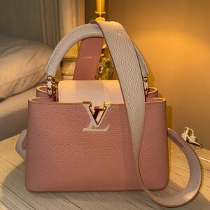 Louis Vuitton Capucines BB - Rose Trianon / Greige